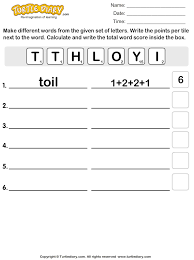 It gets the user to input strings into an array, with a limit of 5. Using T T H L O Y I Make Words And Count The Score Worksheet Turtle Diary