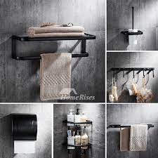 Shop wayfair.ca for all the best bathroom hardware sets. Modern 5 Piece Black Brass Bathroom Hardware Sets Oil Rubbed Bronze