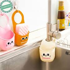 Kitchen Bathroom Sink Hanging Storage Bag Rack Holder Cartoon Soap Dish Organi In 2020 Kitchen Sink Organization Plastic Bottle Crafts Under Kitchen Sink Organization