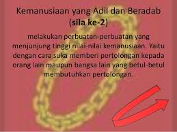 Simbol pancasila sila kedua ini digambarkan dengan mata rantai emas berbentuk lingkaran dan persegi yang saling berkaitan hingga membentuk suatu lingkaran. Ppkn Materi Simbol Pancasila