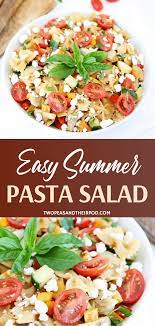 A Favorite Pasta Salad Recipe Loaded With Fresh Summer Vegetables Easy Summer Pasta Salad Is A Bright And Colorf Summer Pasta Salad Salad Recipes Summer Pasta