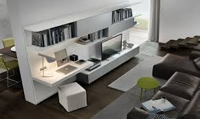 Wohnzimmer Mit Schreibtisch Als Arbeitsplatz Im Wohnzimmer Arbeitsplatz Schreibtisch Wohnzimmer Wohnen Haus Design Eingebautes Bucherregal