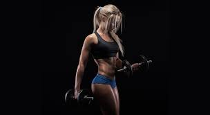 Women S Black Sports Bra Figure Muscles Blonde Pose Workout Fitness Dumbbells 8k Wallpap Workout Motivation Women Fitness Motivation Fitness Wallpaper