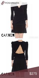 Carven Paris Black Designer Dress Clothes Design Carven Dress Designer Dresses