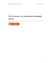 Science books in english запись закреплена. Fillable Online File Biology 102 Lab Manual Answers Ebook Pdf Vnhipp Fax Email Print Pdffiller