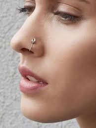 Silver Contemporary Nose Ring Nose Jewelry Nose Piercing Jewelry Nose Earrings
