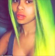 Blac chyna hair weave,looking for blac chyna hair weave? Blac Chyna Sports Bright Green Hair In Instagram Video Daily Mail Online