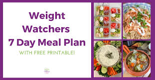 This way, when your daily points are running low, you can come here and print a delicious 0 point dinner recipe and still be on track for the day. Weight Watchers 7 Day Meal Plan Basic Myww Green Blue Purple The Holy Mess