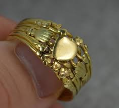 The most common 12 band puzzle ring material is metal. Rare Georgian Fede Handholding Faith 9 Piece Puzzle Ring In 18 Carat Gold At 1stdibs