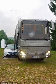 The Stunning 1 2m Motorhome That Comes With Its Own Supercar Garage In 2020 Motorhome Luxury Bus Super Cars