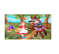 Si se arunca pe scufita rosie si o inghiti. Tablou Canvas Scufita Rosie Si Lupul In Padure 70 X 100 Cm Nichiduta Ro