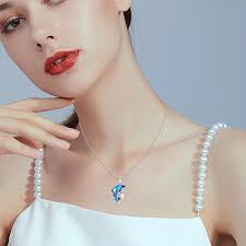 Amazon.com: Dolphin Necklace 925 Sterling Silver Crystal Mother and Child  Best Friends Ocean Dolphins Pendant Necklace Day For Women Mothers days  Gifts : Clothing, Shoes & Jewelry