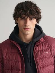 GANT Light Down Quilted Jacket, Wine Red