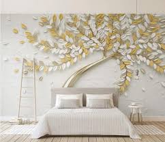beibehang custom witte bloem grote boom foto muurschildering behang woonkamer beddengoed landschap muur d in 2020 muurschildering behang relief behang behang woonkamer
