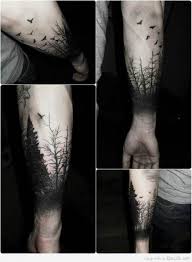 Black And White Woods Tattoo 33 Trendy Tattoo Sleeve Forest Woods Arm Tattoo Forearm Tattoos Tattoos For Guys