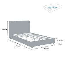 Recensione, prezzo e offerte online. Letto Matrimoniale 2 Piazze In Tessuto Con Rete 160x190 Zurich King Ebay