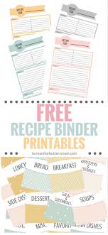 Printable Recipe Binder Recipe Book Templates Recipe Binder Printables Free Recipe Binder