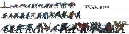 Kaiju Ultimate Size Chart Kaiju Size Chart All Godzilla