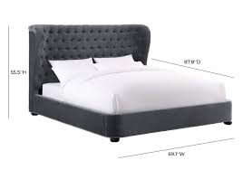 Besides good quality brands, you'll also find plenty of discounts when you shop for heats bed during big sales. Finley Grey Velvet Bed In Queen Tov Furniture