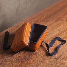 复古竹编茶道收纳盒日本中式竹篮木茶笼旅行功夫茶具防尘整理筐 淘宝网 sunglasses case tea house sunglasses