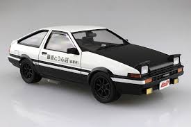 1:32 initial d toyota trueno ae86 alloy diecast car model, sports car toys for kids and adults ,pull back vehicles toy cars (black hood+white). The Model Car 1 24 Takumi Fujiwara Ae86 Trueno Volume 37 Plastic Model