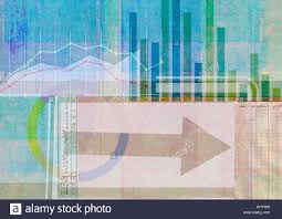 Multi Layered Finance Collage Of Ledger Bar Chart And Line