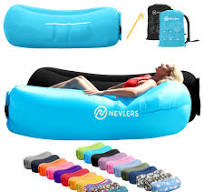 Amazon.com: Nevlers Black & Blue Inflatable Lounger 2 Pack ...