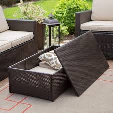 Coral Coast Berea Outdoor Wicker Storage Coffee Table Outdoor Furniture Sale Patio Furniture Storage Patio Furniture For Sale