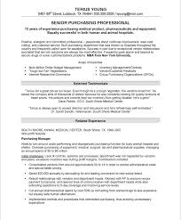 purchasing manager free resume