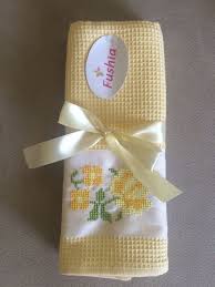 Fushia 100 Cotton Canvas Kitchen Towel Denizli Turkey 45 X 70 Cm Yellow