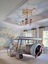 This room is absolutely perfect for the boys bedroom/playroom. Boys Room With Vintage Airplane Bed Vintage Boy S Room