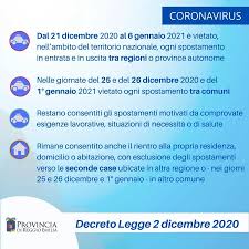 E convivenze legge decreto imposte enti territoriali statuto contribuente reg. Decreto Legge Sugli Spostamenti Ecco Le Regole Dal 21 Dicembre Al 6 Gennaio Comune Di Albinea