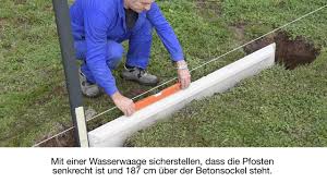 Montage Der Betonsockel Youtube