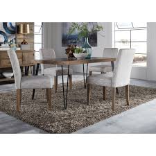Art deco solid wood high back fabric upholstered parsons dining chairs with nailhead trim, teal, set of 2 for living room dining room. Liberty Furniture Horizons Contemporary Dining Table And Upholstered Chair Set With Herringbone Parquet Pattern Royal Furniture Dining 5 Piece Sets
