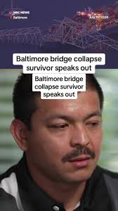 Julio Cervantes Suarez, the only survivor of the #Baltimore bridge  collapse, details how he called out for his co-workers after climbing onto  floating concrete to await his rescue.