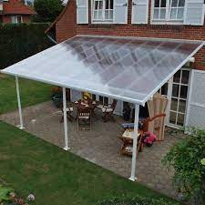 Palram Feria 28 X 13 Patio Cover White Walmart Com Patio Awning Patio Canopy Covered Patio