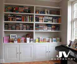 Fitted Bookcase With Floating Shelves Study In 2019 Alcove Cupboards Living Room Shelves Ikea Storage Cabinets