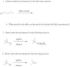 1. What Products Would Result From The Reaction Under Sn1 Conditions (Silver  Nitrate And Ethanol) With 1-Bromobutane, 2-Bromobutane, 2-Bromo2-Methylpropane,  And Bromobenzene? 2. What Products Would Re | Homework.Study.Com