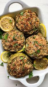 Mozzarella Stuffed Artichokes Recipe By Molly Adams The Feedfeed Recipe Artichoke Recipes Recipes Recipe Of The Day