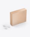 Kraft Box With Tablets Mockup In Free Mockups On Yellow Images Object Mockups