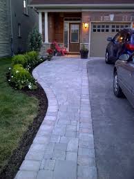 The mix of red and white tulips with the soft colors of the. 30 Creative Decorative Landscape Curbing Ideas Front Yard Walkway Front Yard Walkway Ideas Walkway Design