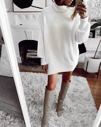 Black And White Sweater Dress Shalicenoel White Sweater Dress Fashion Black Dress Outfit Casual