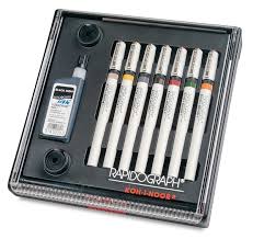 Rotring rapidograph technical drawing pen college pen station set, 3 pens with line widths of 0.25mm to 0.5mm, brown (s0699530) 4.5 out of 5 stars 165 $73.81 $ 73. Koh I Noor Rapidograph Pens And Sets Blick Art Materials