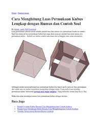 We did not find results for: Cara Menghitung Luas Permukaan Kubus