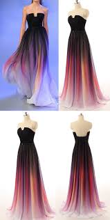 Elegant Black White Orange Gradient Long Prom Dresses With Sash Prom Dresses Long Dresses Unusual Wedding Dresses