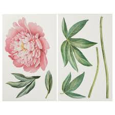 Kinnared Zelfklevende Decoratie Roze Pioenroos Ikea Sticker Decor Sticker Wall Art Sticker Art