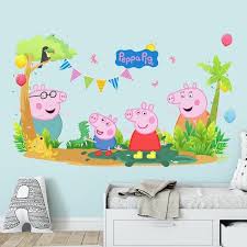 Peppa Pig Wall Decal Decoracion Para Ninos Decoracion Dormitorio Nina Decoracion Dormitorios