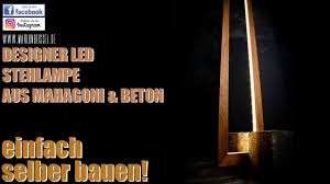 Designer Stehlampe Aus Holz Und Beton Selber Bauen Wood And
