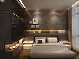 A look at this primary bedroom's luxurious bed set with table lamps and wall lights on both sides, along with a gorgeous chandelier. Modern Small Master Bedroom Designs For Inspiration