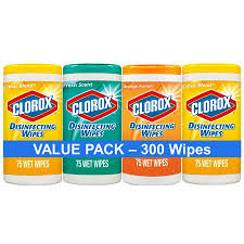 This bulk wipe pack contains three 75 count canisters of disposable, antibacterial wipes in 2 scents featuring fresh scent and no bleach: Clorox Disinfecting Wipes Fresh Lavender 75 Count Bleach Free Cleaning Wipes